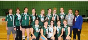 Les Patriotes ont remporté la médaille de bronze en volleyball féminin division 2 lors des séries éliminatoires le 13 mars dernier. Photo: Patriotes