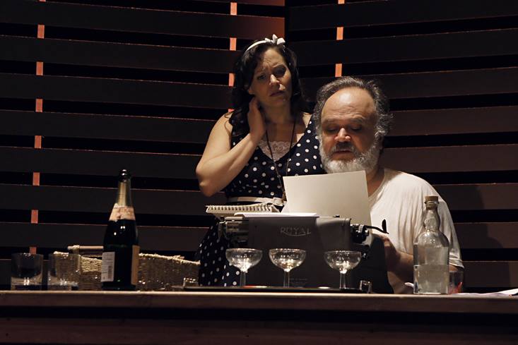 Andréanne Cossette et François Gagné dans leurs rôles respectifs d'Adriana Ivancich et Ernest Hemingway. Photo: Gracieuseté