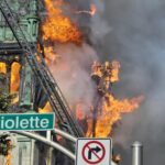 L’église Notre-Dame-des-Sept-Allégresses en proie aux flammes